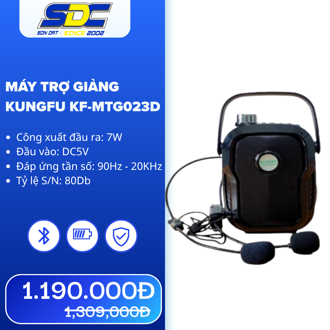 Máy trợ giảng Kungfu KF-MTG023D có thiết kế nhỏ gọn