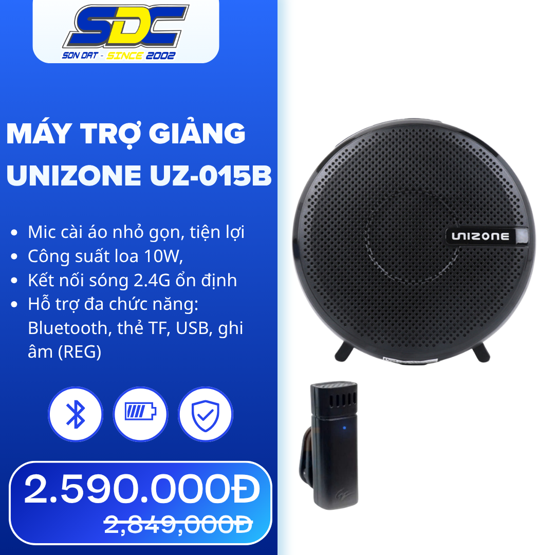 Máy trợ giảng cài áo không dây Hàn Quốc Unizone Uz-015B chính là giải pháp âm thanh chuyên nghiệp