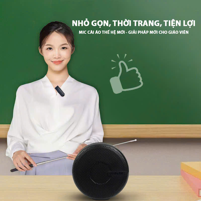 Máy trợ giảng cài áo không dây Hàn Quốc Unizone Uz-015B chính là giải pháp âm thanh chuyên nghiệp