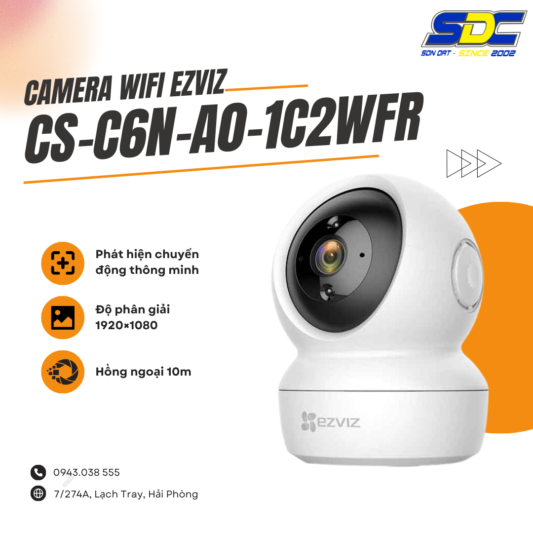 EZVIZ C6N 1080P là phiên bản camera IP Wifi cao cấp hơn của EZVIZ