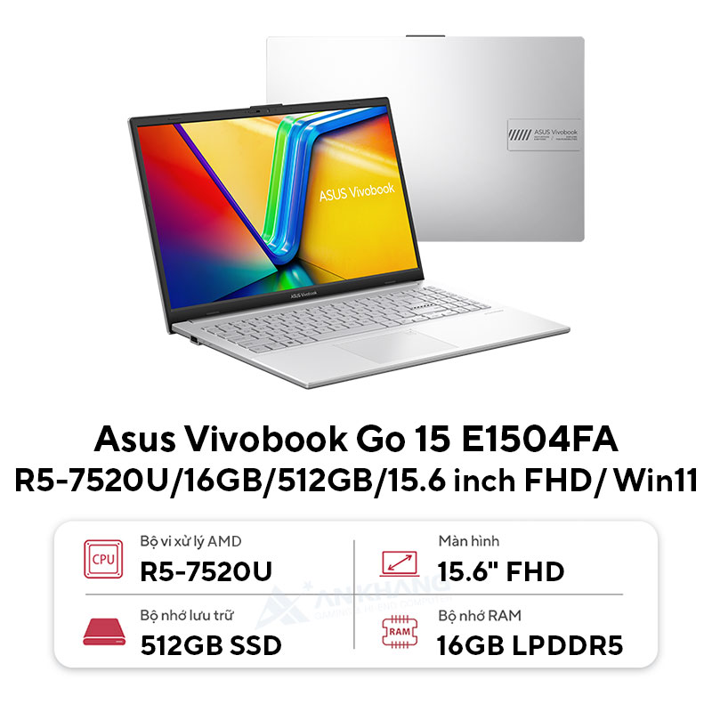 AsusE1504F E1504FA-NJ776W mang phong cách thiết kế sang trọng, hiệu năng mạnh mẽ cùng tính đa năng sử dụng