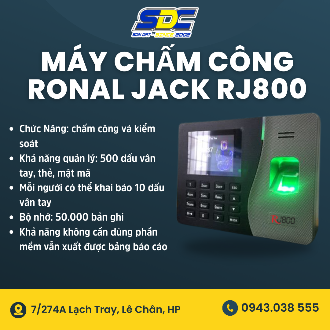 Máy chấm công Ronald Jack RJ800