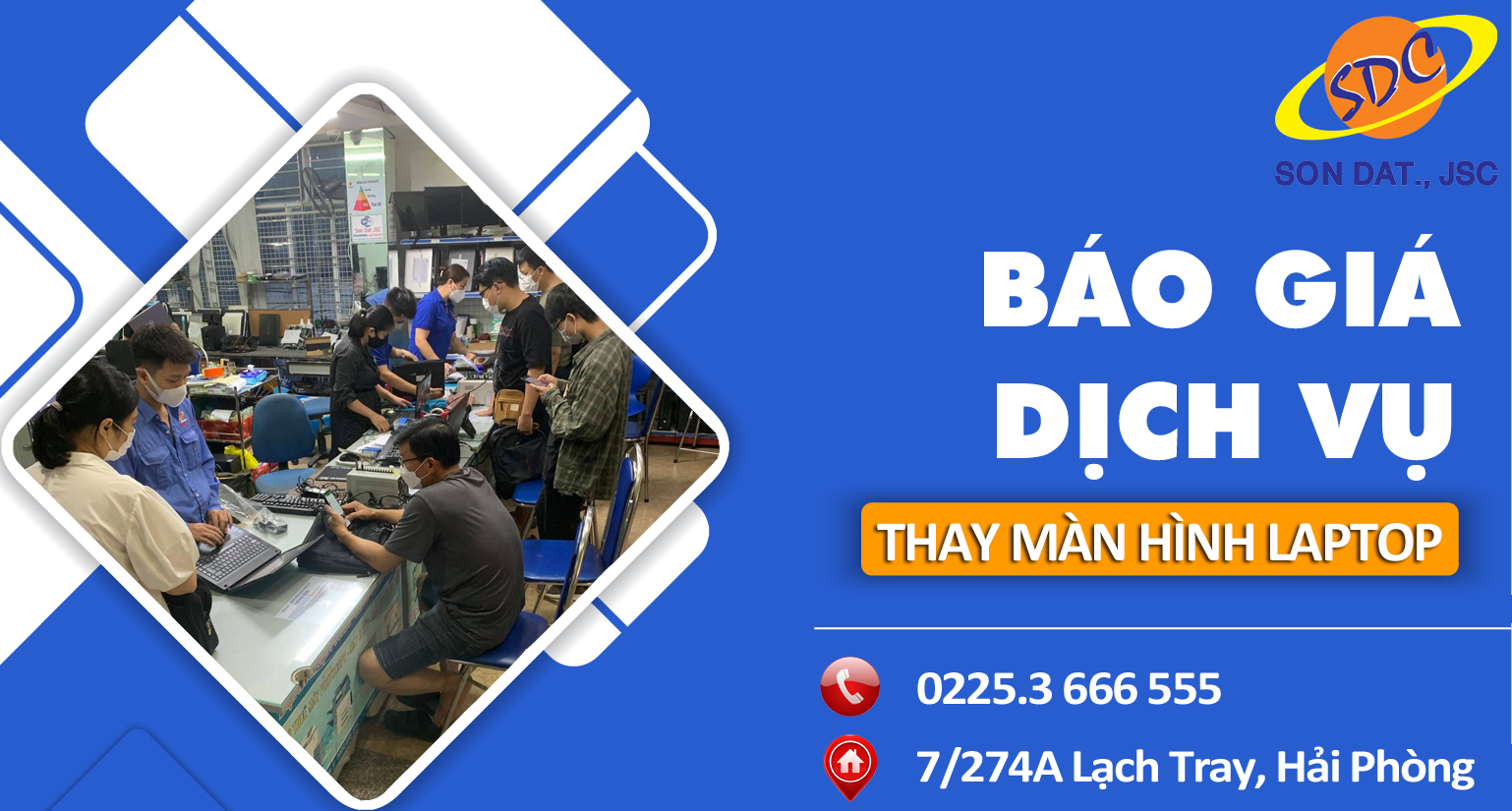 Sơn Đạt.,JSC cung cấp dịch vụ thay màn hình laptop lấy ngay, uy tín Hải Phòng