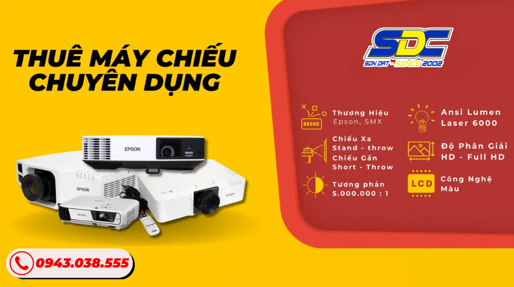 Dịch vụ cho thuê máy chiếu tại Hải Phòng của Bệnh Viện Máy Tính Sơn Đạt mang đến giải pháp trình chiếu chuyên nghiệp