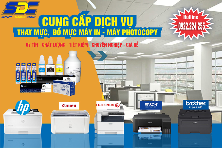 Bệnh Viện Máy Tính Sơn Đạt cung cấp dịch vụ kiểm tra, vệ sinh và nạp mực máy in cho cá nhân, văn phòng