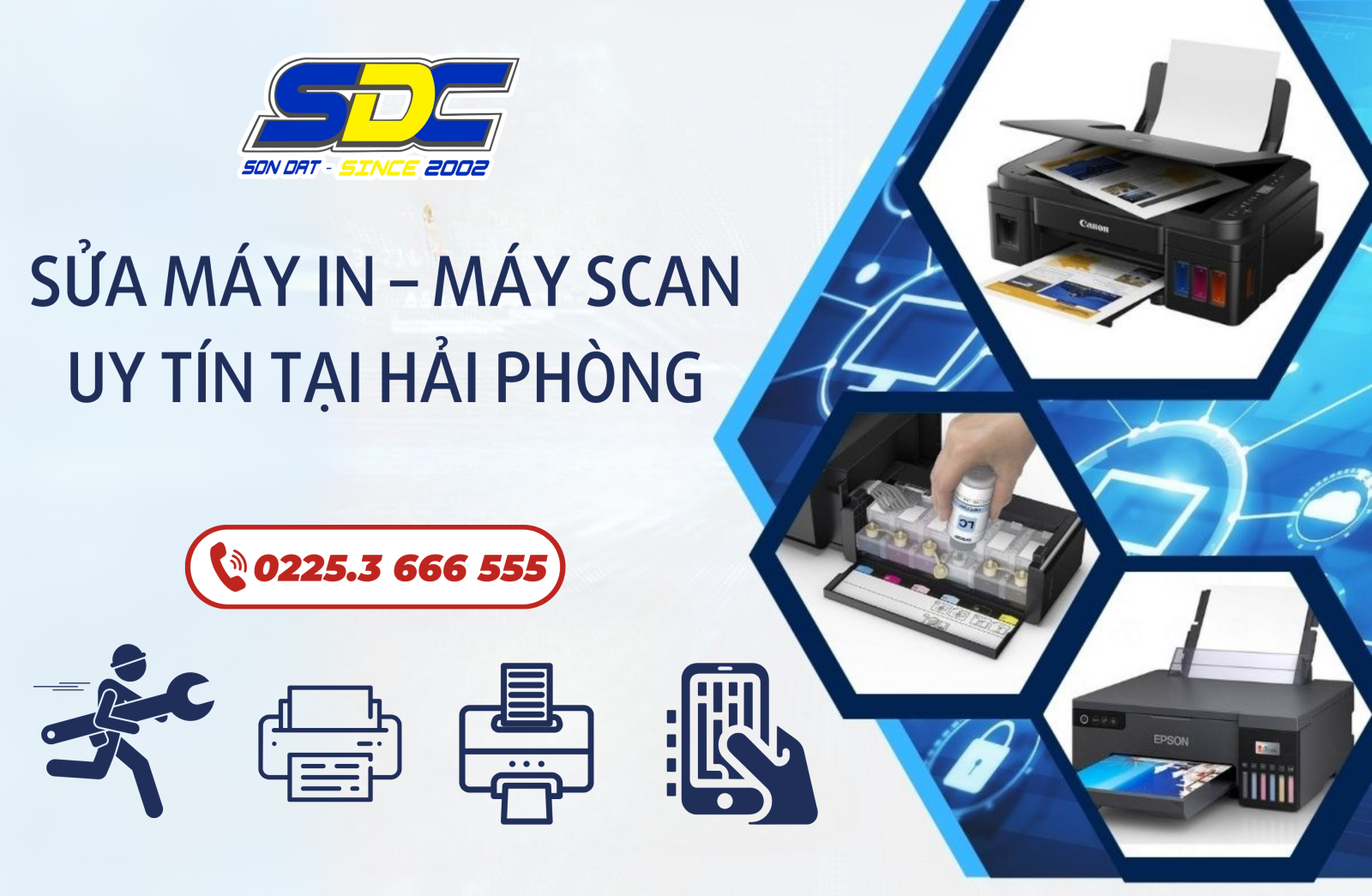 Tất cả linh kiện thay thế tại SONDAT., JSC đều là hàng chính hãng, có bảo hành