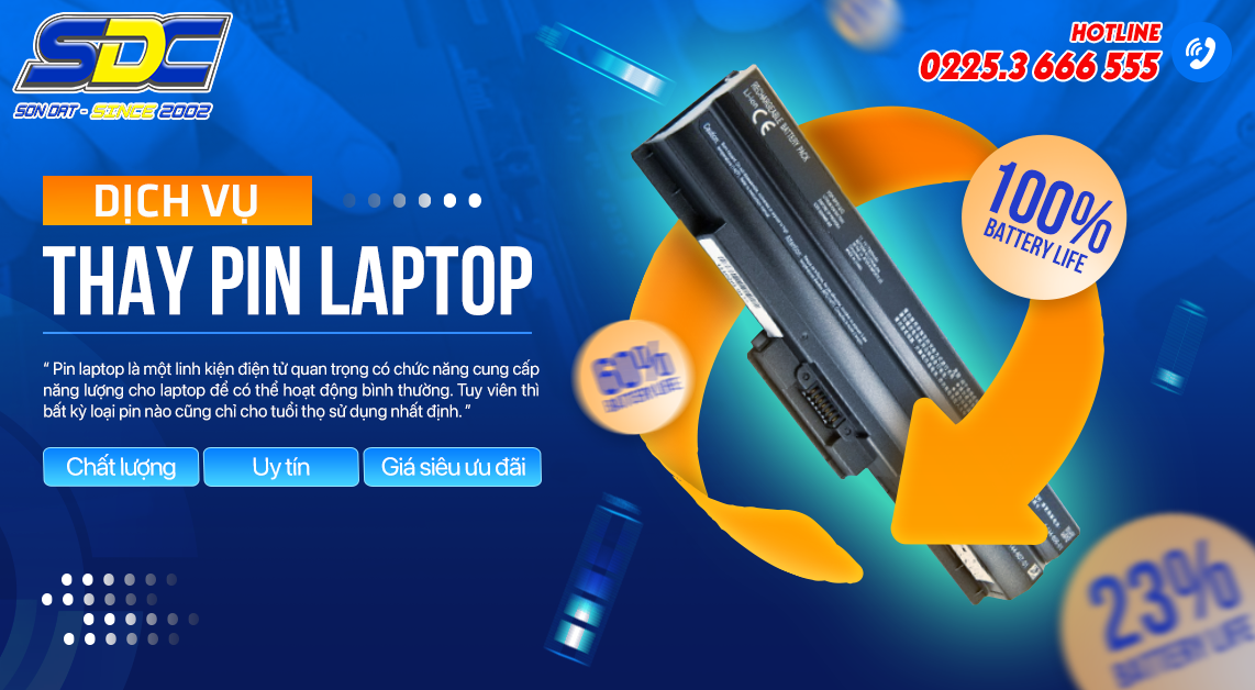 Nếu laptop của bạn đang gặp vấn đề về pin, đừng chần chừ mà hãy đến ngay Bệnh Viện Máy Tính Sơn Đạt