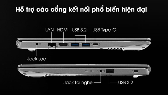 Notebook Acer Aspire 5 A514-54-540F Silver Vỏ Nhôm Core i5-1135G7 (4.20GHz Up To 2.40 GHz ), 4GB DDR4+ 4GB DDR4,512GSSD_PCIe/14.0FHD ,LED_KB WIn10SL, Pin tới 9 tiếng