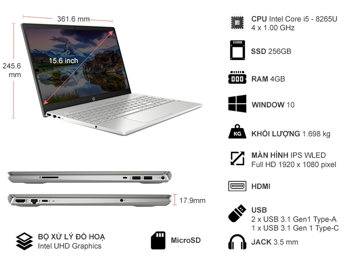Notebook HP Pavilion 15-eg0003TX i5-1135G7