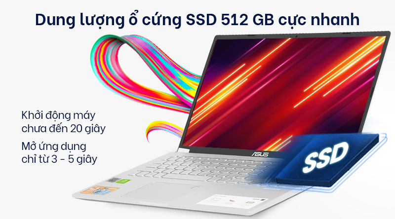 Notebook Asus X509JP i5 1035G1 8GB 512GB 2GB MX330 15.6"FHD Win10 (EJ023T) Bạc