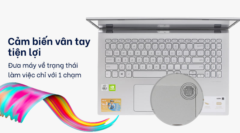 Notebook Asus X509JP i5 1035G1 8GB 512GB 2GB MX330 15.6"FHD Win10 (EJ023T) Bạc