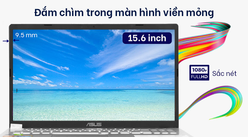 Notebook Asus X509JP i5 1035G1 8GB 512GB 2GB MX330 15.6"FHD Win10 (EJ023T) Bạc