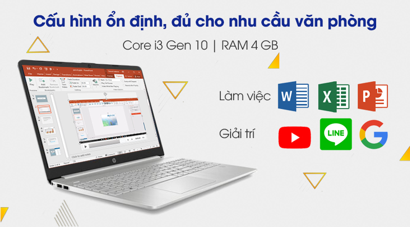 Notebook HP 15s-fq1109TU Core i3 1005G1 4G 512G SSD 15.6"FHD Intel UHD Win10 Bạc