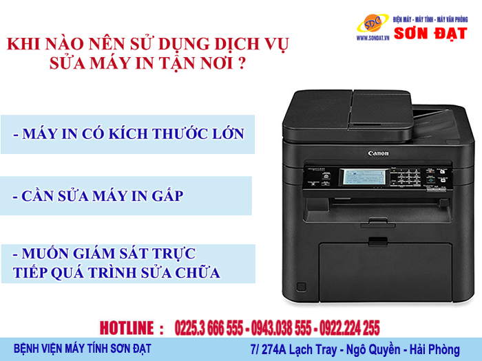 Địa chỉ sửa chữa máy in Canon tại nhà nhanh chóng, chất lượng tại Hải Phòng