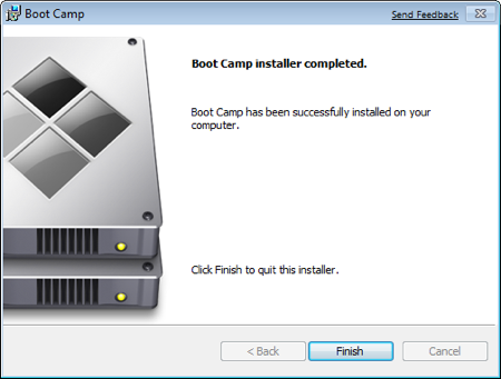 Boot Camp Installer Completed Boot Camp Installer Completed