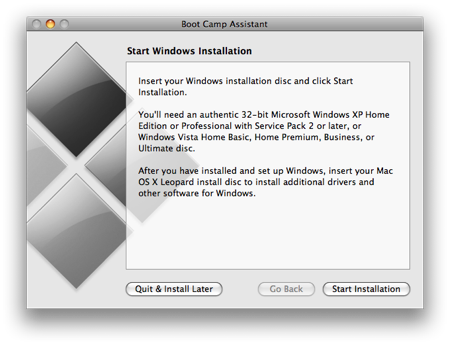 Start Installation Start Installation