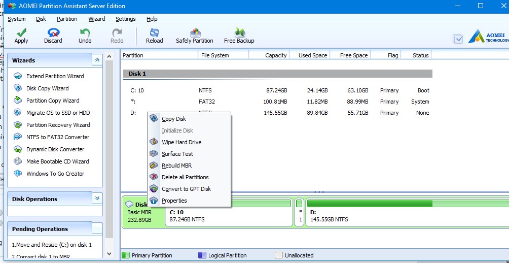 Thủ thuật chuyển ổ cứng chuẩn MBR <=> GPT không cần cài lại windows đơn giản