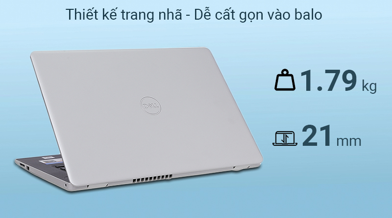Laptop Dell Inspiron 3493 được làm từ vỏ nhựa chắc chắn Laptop Dell Inspiron 3493 được làm từ vỏ nhựa chắc chắn
