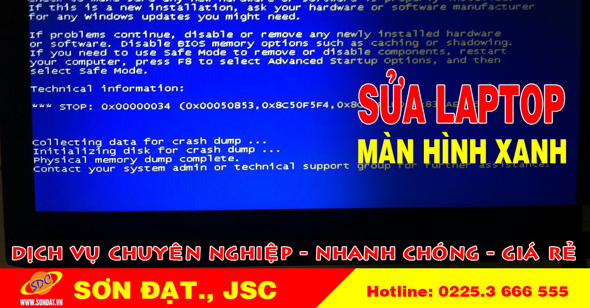 Hướng dẫn sửa lỗi laptop bị lỗi màn hình xanh