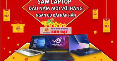 Sắm laptop đầu năm mới với hàng ngàn ưu đãi hấp dẫn tại Sơn Đạt.,JSC