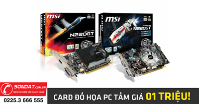 Những dòng card đồ họa chơi game giá tầm 01 triệu đồng