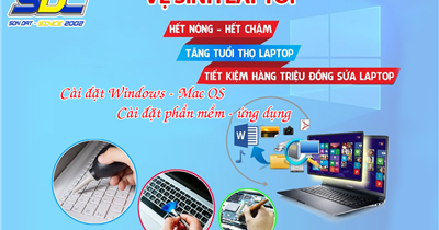Dịch vụ vệ sinh laptop lấy ngay, chuyên nghiệp hàng đầu Hải Phòng