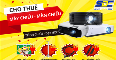 Cho thuê máy chiếu dạy học, trình chiếu uy tín, giá rẻ Hải Phòng