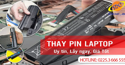 Thay pin laptop lấy ngay, uy tín, chất lượng hàng đầu Hải Phòng
