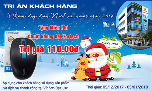 Chương trình tri ân khách hàng nhân dịp đón Noel và năm mới 2018