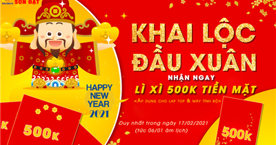 KHAI LỘC ĐẦU XUÂN, NHẬN NGAY ” LÌ XÌ ” MAY MẮN TỪ SƠN ĐẠT., JSC