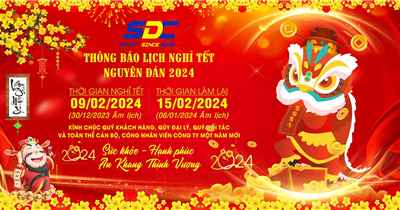 Sơn Đạt.,JSC thông báo lịch nghỉ tết Giáp Thìn 2024