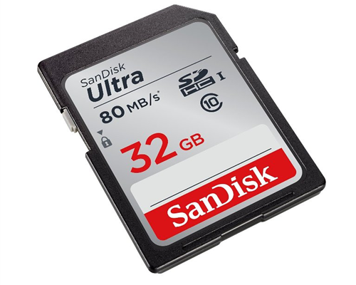 Thẻ nhớ SanDisk SD 32GB Class 10 (80Mbps)