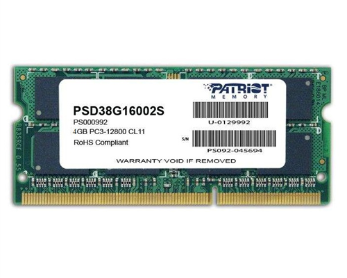DDRam Notebook 4GB/1600 Patriot