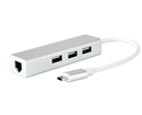 Cáp Chuyển Đổi USB Type C To RJ45, Kèm 3 Cổng USB