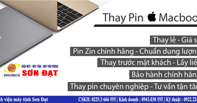 Thay Pin Macbook Pro 2017 chính hãng, lấy ngay tại Bệnh viện máy tính Sơn Đạt