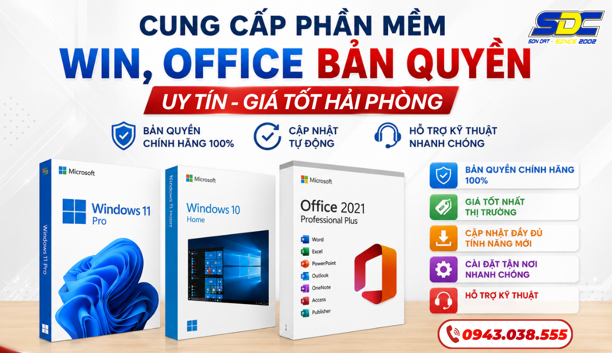 Cung cấp phần mềm Win, Office bản quyền